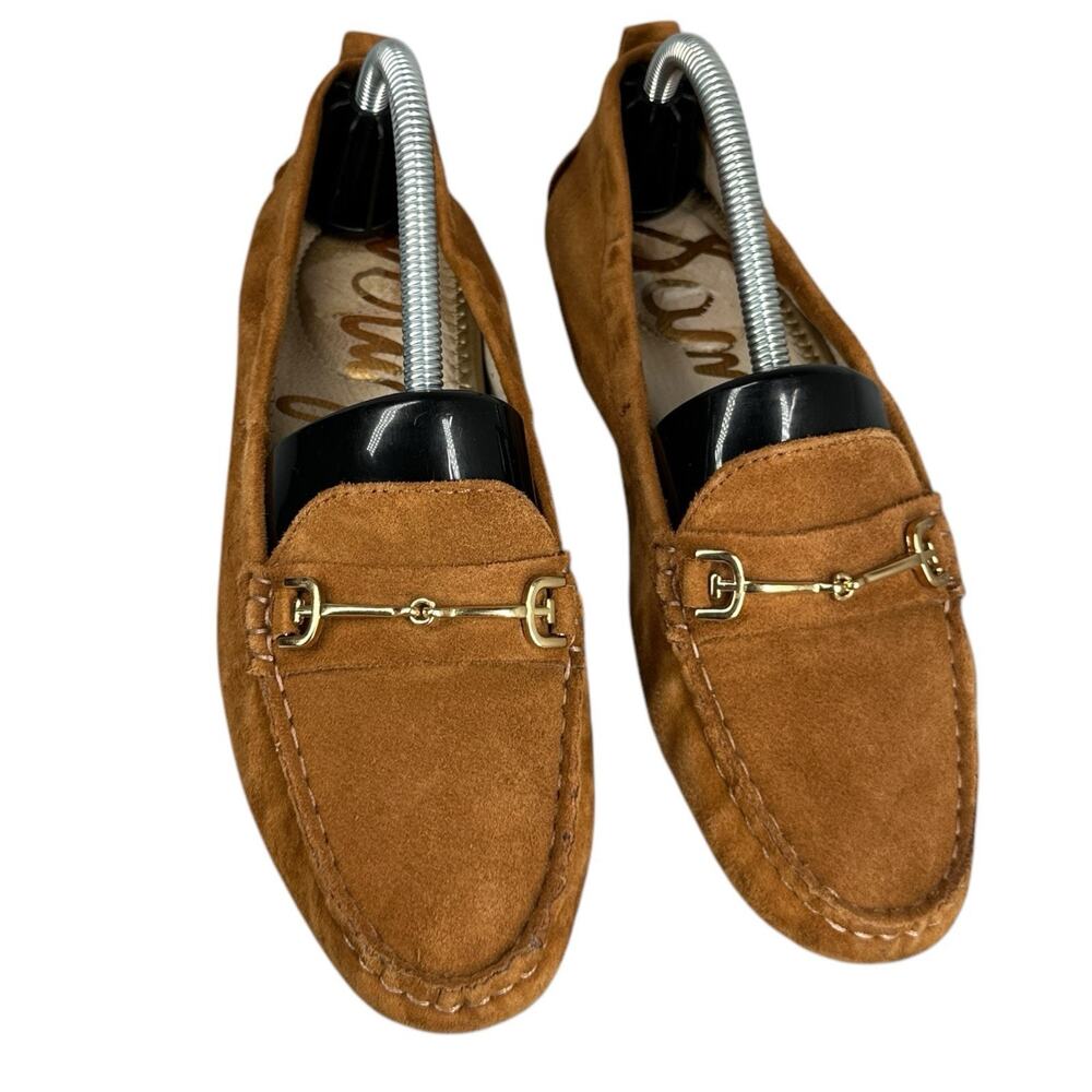 Sam Edelman Womens Suede Moccasins Falto Tan Brown Horse Bit Size 5
